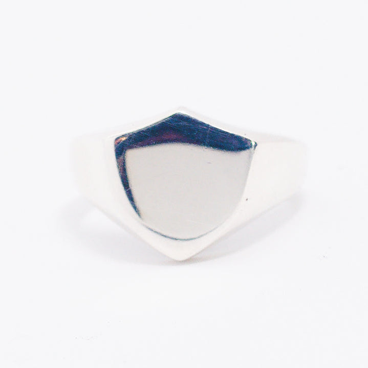 Signet Ring Shield Polished